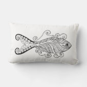 様式化された魚 ランバークッション (裏面)