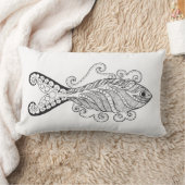 様式化された魚 ランバークッション (ブランケット)