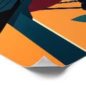 様式化された鳥アートバードギャラリーアートバードオブプレイアート ポスター (角)