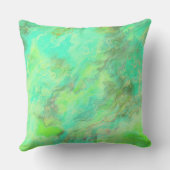 様式化された鳥オングリーンマーブル装飾用クッション クッション (裏面)