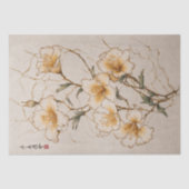 様式化された黄金の花 – デコページ –  薄葉紙 (正面)