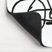 様式化された黒い自転車 マウスパッド (コーナー)