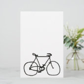 様式化された黒い自転車 便箋 (スタンド正面)