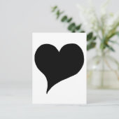 様式化された黒ハート ポストカード (スタンド正面)