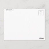 様式化された黒ハート ポストカード (裏面)