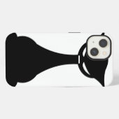 様式化された黒猫 iPhoneケース (裏面横)