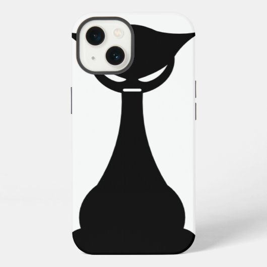 様式化された黒猫 iPhoneケース (裏面)