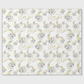 様式化されたGOATSピースオンアース金ゴールド ラッピングペーパー (フラット)