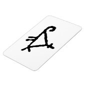 様式化したオウムの岩絵文字 マグネット (左側)