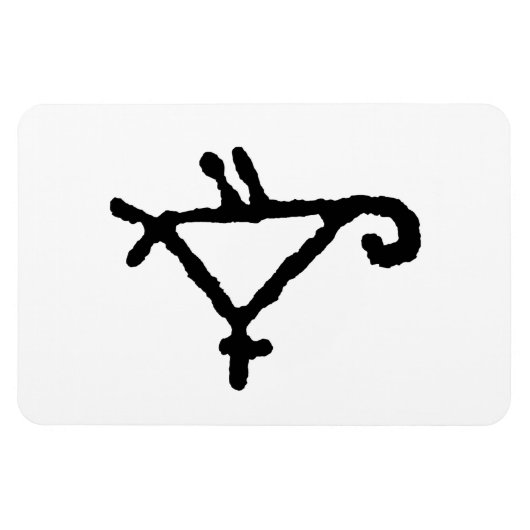 様式化したオウムの岩絵文字 マグネット (横)