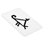 様式化したオウムの岩絵文字 マグネット (右側)