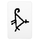 様式化したオウムの岩絵文字 マグネット (縦)