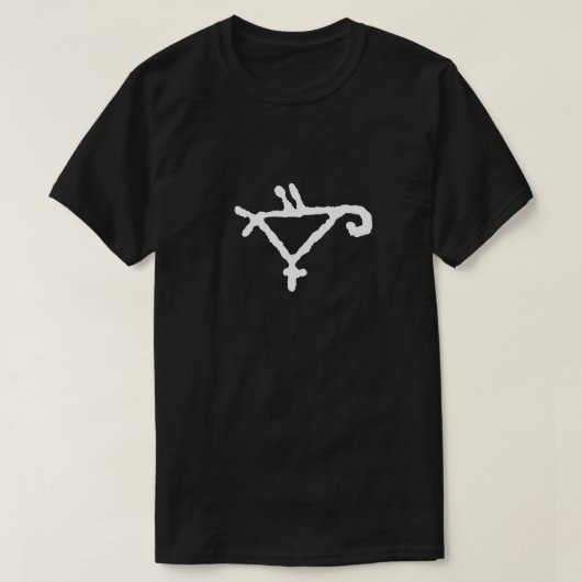 様式化したオウムの岩絵文字 Tシャツ (デザイン正面)