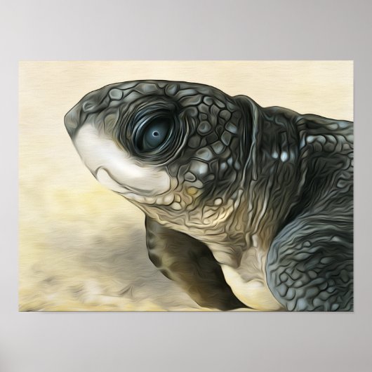 様式化したオサガメ ポスター (正面)