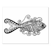 様式化した魚 ラバースタンプ (インプリント)