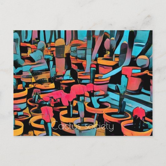 様式化はがきサボテン協会 ポストカード (正面)