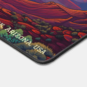 様式化イラストレーショングランドキャニオンナショナルパーク デスクマット (コーナー)