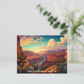 様式化イラストレーショングランドキャニオンナショナルパーク ポストカード (スタンド正面)