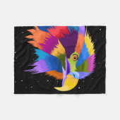 様式化イーグルポップ・アートのー フリースブランケット (正面(横))