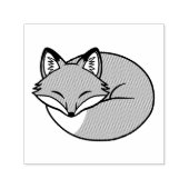 様式化エッチングされた睡眠キツネ セルフインキングスタンプ (デザイン)