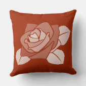 様式化オレンジバラブロッサム クッション (裏面)