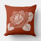 様式化オレンジバラブロッサム クッション (正面)