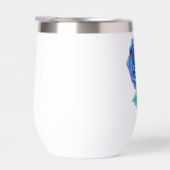 様式化オーバーサイズバラ – インディゴ (右面)