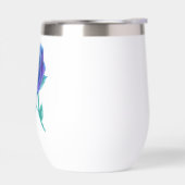 様式化オーバーサイズバラ – インディゴ (左面)