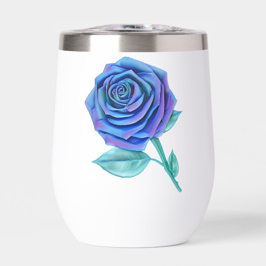 様式化オーバーサイズバラ – インディゴ (正面)