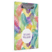 様式化カラフルされた熱帯の葉柄 クリップボード (右)