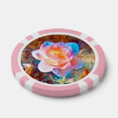 様式化カラフルされた花 ポーカーチップ (シングル)