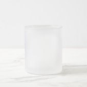 様式化キツネすりガラス製マグカップ フロストグラスマグカップ (中央)