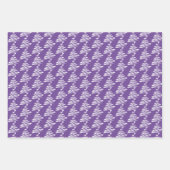 様式化クリスマスツリーパターンデザイン ラッピングペーパーシート (正面2)