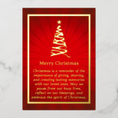 様式化クリスマスツリーフォイルカード 箔シーズンカード (正面)