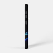 様式化クリスマスツリー滑りやすいジョー白熱［赤熱］光を放つブルーs samsung galaxyケース (右側面)