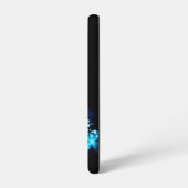 様式化クリスマスツリー滑りやすいジョー白熱［赤熱］光を放つブルーs samsung galaxyケース (左側面)