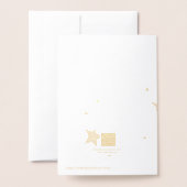 様式化クリスマスツリー 箔カード (裏面封筒付き)