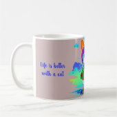 様式化クール猫 コーヒーマグカップ (左)