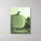 様式化グリーンカボチャ秋のキャンバス印刷 キャンバスプリント (正面)