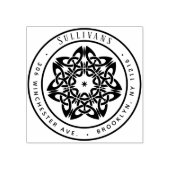 様式化ケルト結び目模様スタークリスマス差出人住所 ラバースタンプ (インプリント)