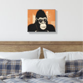 様式化ゴリラ キャンバスプリント (インサイチュ (寝室))