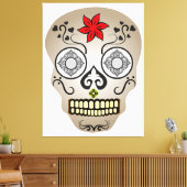 様式化スカル キャンバスプリント (インサイチュ (リビング))