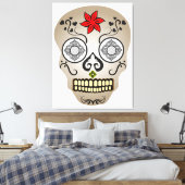 様式化スカル キャンバスプリント (インサイチュ (寝室))