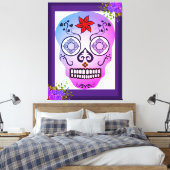様式化スカル キャンバスプリント (インサイチュ (寝室))