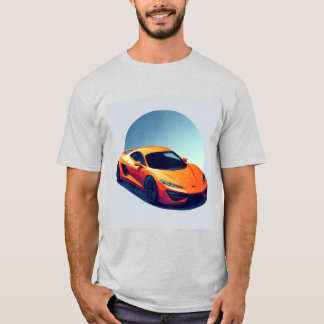 様式化スポーツカーイラストレーション Tシャツ