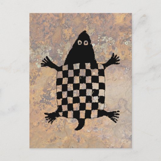 様式化タートルミンブレステュラデザイン ポストカード (正面)