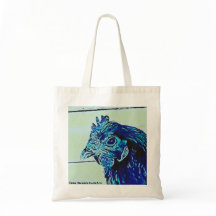 様式化チキン#1パープルトートバッグ