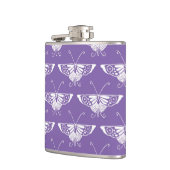 様式化デコバタフライ – ほこりっぽい薄紫 フラスク (左)