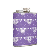 様式化デコバタフライ – ほこりっぽい薄紫 フラスク (右)