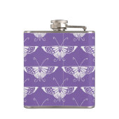 様式化デコバタフライ – ほこりっぽい薄紫 フラスク (裏面)